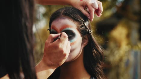 sugar skull makeup application