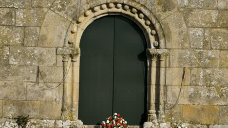 medieval doorway, san pedro de solbeira church, spain