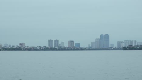 hanoi vietnam city skyline cai river cruise view modern buildings southeast asia