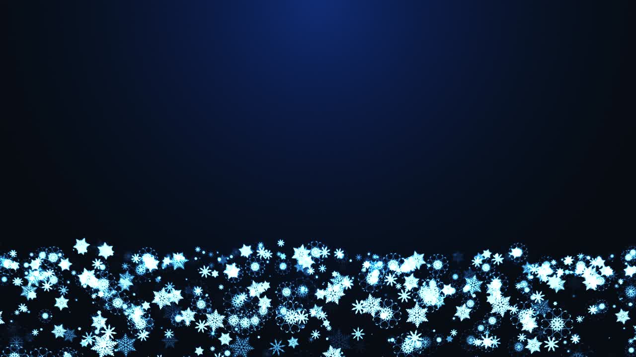 Seamless Loop static flicker snowflakes motion with copy space for your text.Abstract 3d flicker light Christmas background with shiny snow flakes. Beautiful new year title in 4k.