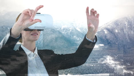 woman using vr video