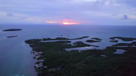 great tintipan island in the san bernardo archipelago at sunset