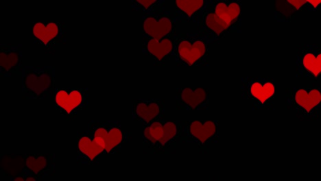 abstract valentine background with bokeh and hearts