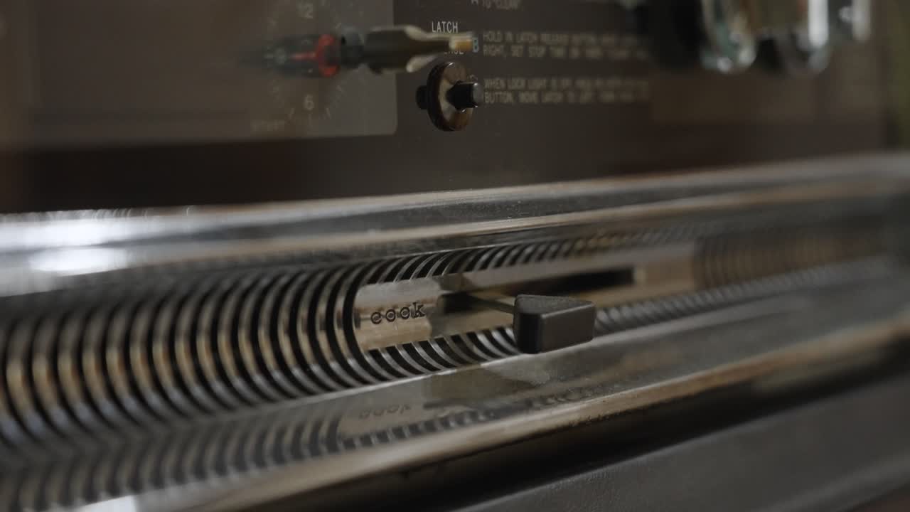 un horno vintage en el paso de cerca