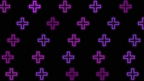 Purple-Plus-icons-pattern-in-rows-on-black-gradient