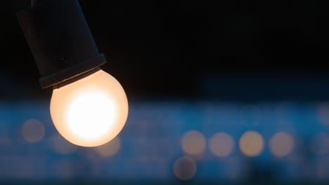 bombilla iluminada por la noche, concepto de idea de negocio