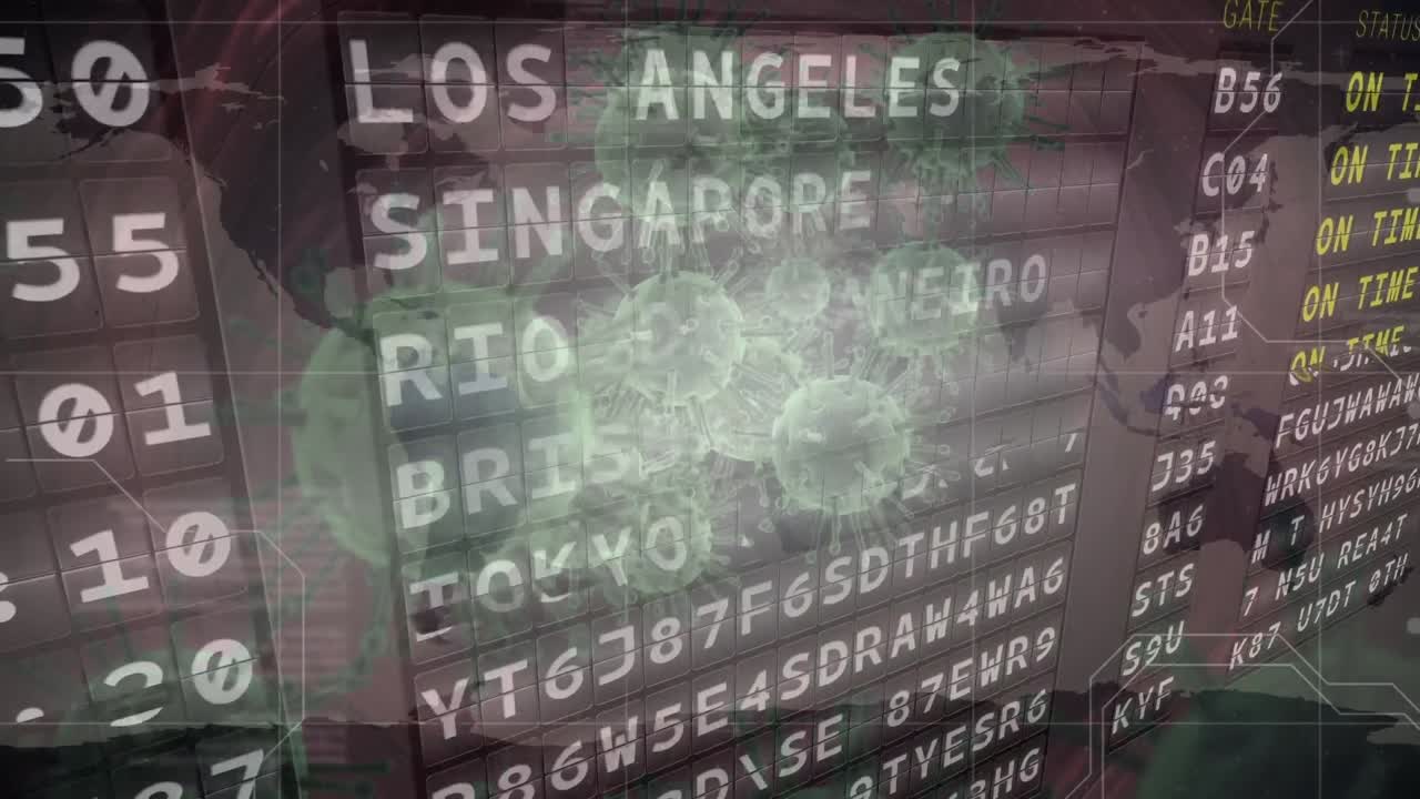 animación de las células del virus durante el horario