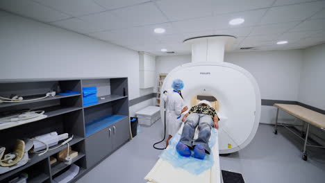 mri scan in a modern hospital