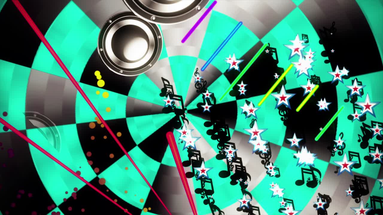 음향 스트럼 빈티지 vj 루프