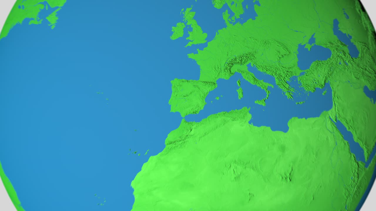 프랑스의 3d 지도를 확대합니다.