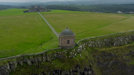 Mussenden-Temple,-Downhill-Estate,-Coleraine,-County-Derry,-Northern-Ireland,-September-2021