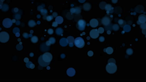 Motion-and-fly-blue-particles-and-glitters-on-dark-background