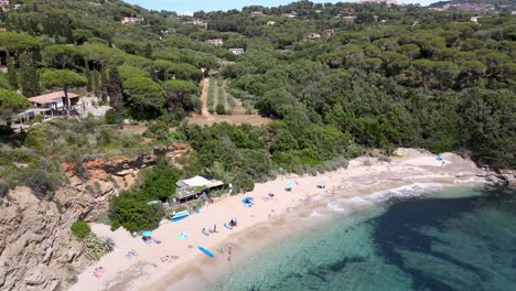 aerial view of elba island