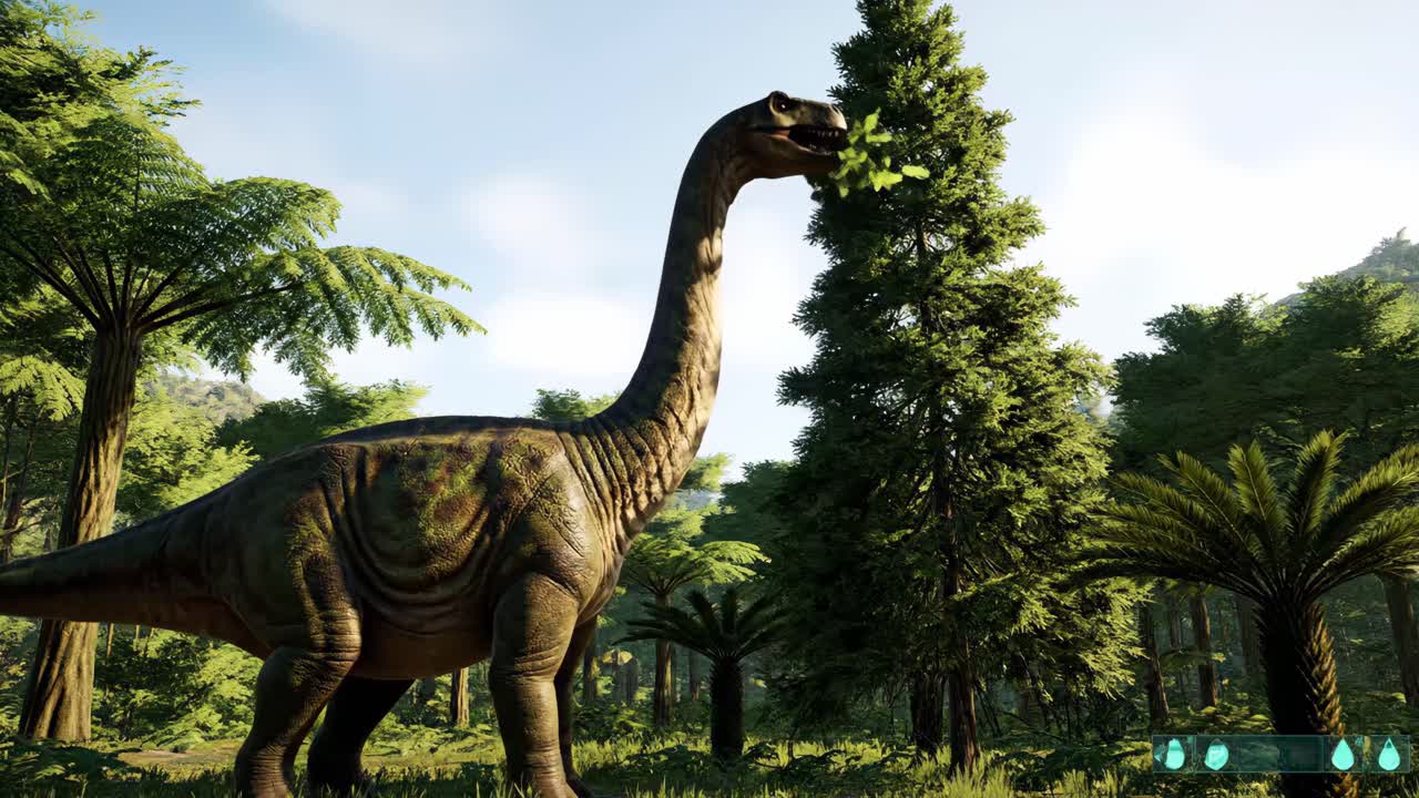 Brachiosaurus in a lush prehistoric environment