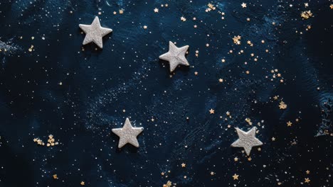 elegante patrón del cielo nocturno con estrellas y brillo