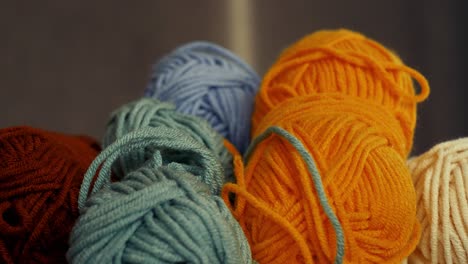 knitting textile fiber cotton synthetic yarn bunch of different colours