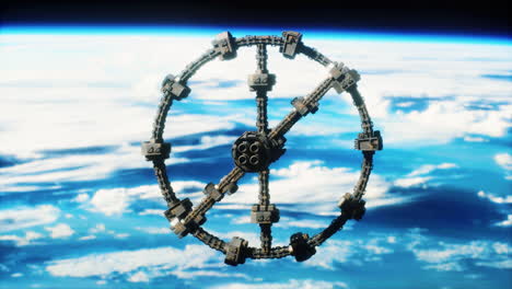 nave espacial orbitando la tierra elementos de esta imagen proporcionada por la nasa