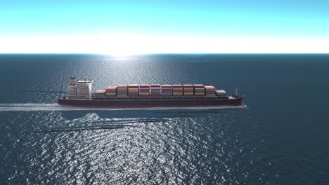container ship at sea