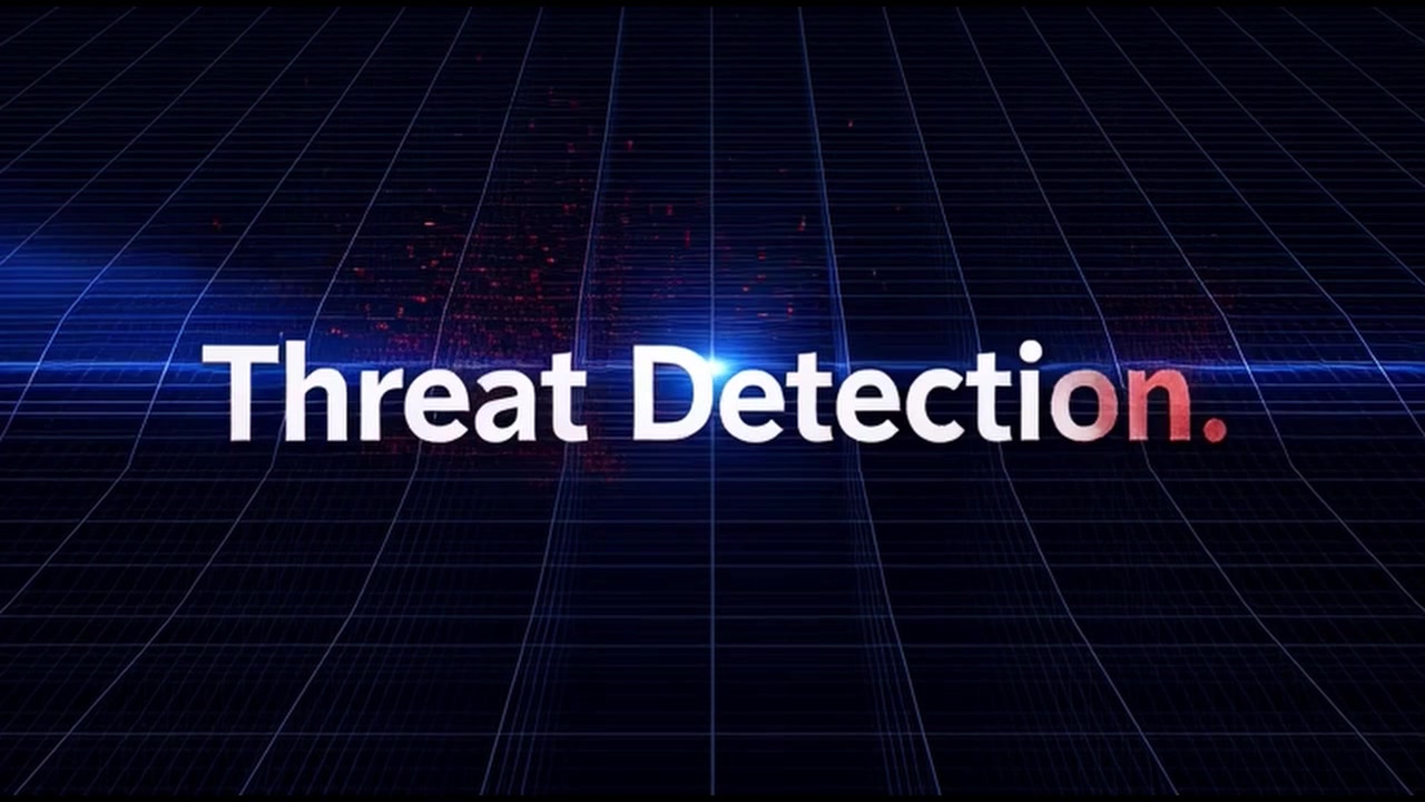 Threat Detection Text Revealed by Scanning Light on Digital Grid