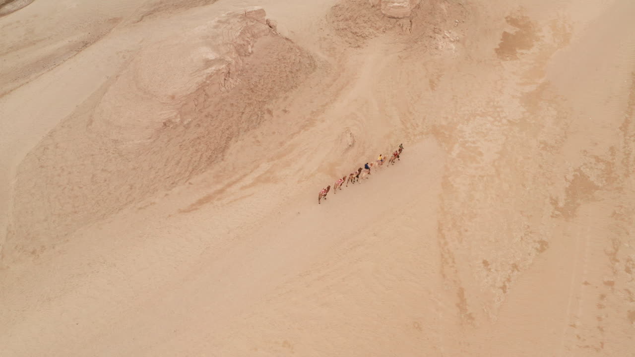 바람 침식 지형 풍경, 야드랑 지형의 낙타 부대.
