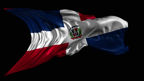 waving dominican republic flag