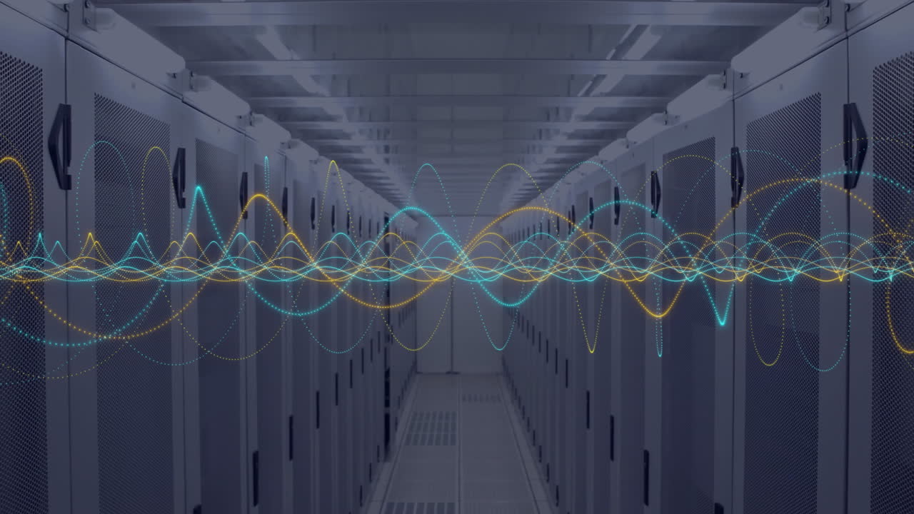 Animation of digital data processing over computer servers