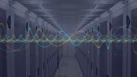 animation of digital data processing over computer servers