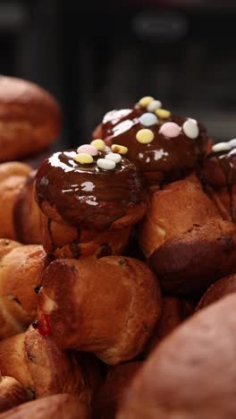 chocolate-glazed easter bread