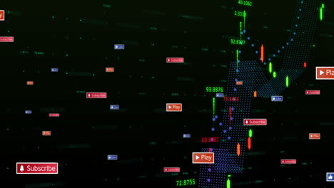 Animation-Von-Benachrichtigungsleisten-Mit-Mehreren-Diagrammen-Und-Wechselnden-Zahlen-Auf-Schwarzem-Hintergrund