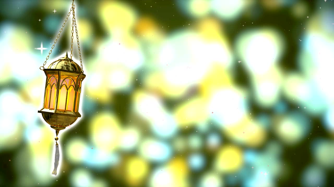 bucle sin costuras de una linterna islámica