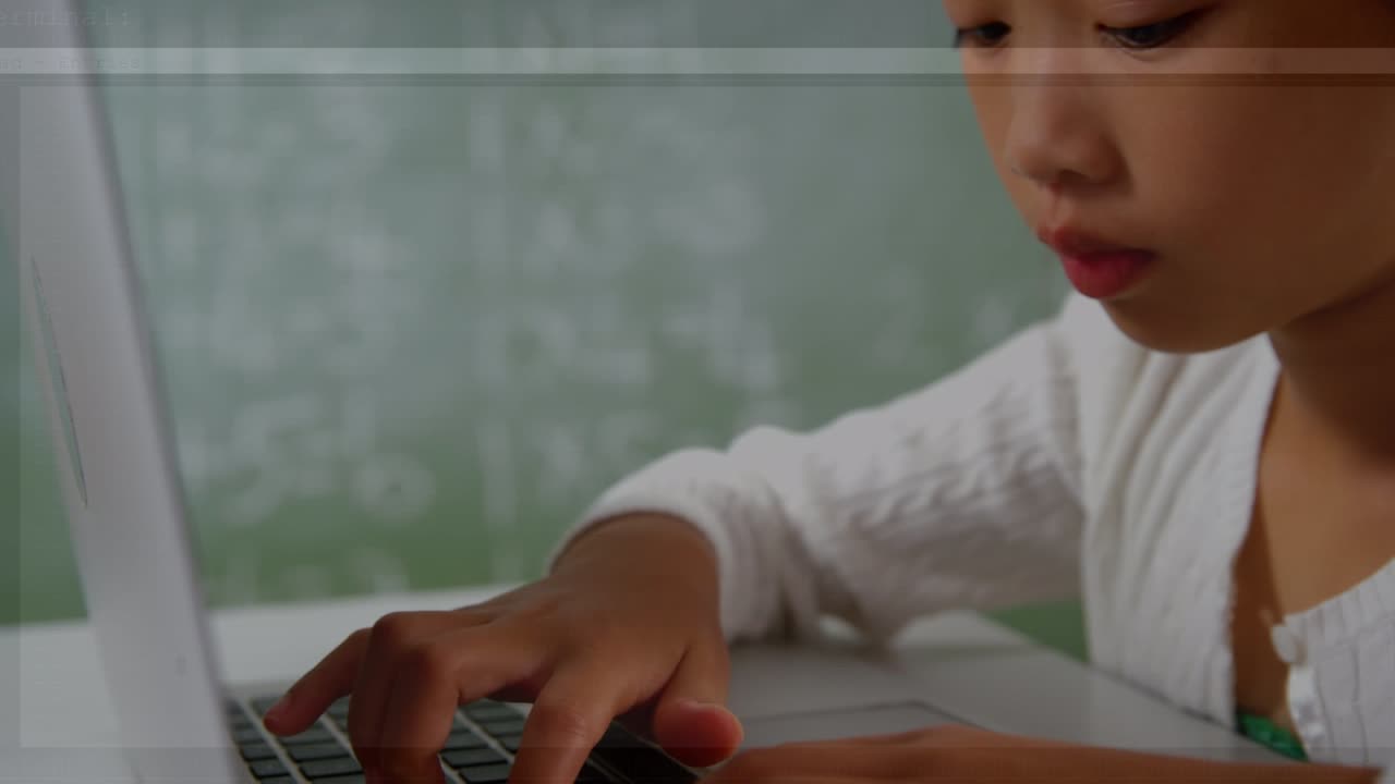 A digitally generated video explores global business through a network interface