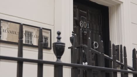 Close-Up-Of-Office-Building-For-Hamilton-Bradshaw-In-Grosvenor-Street-Mayfair-London