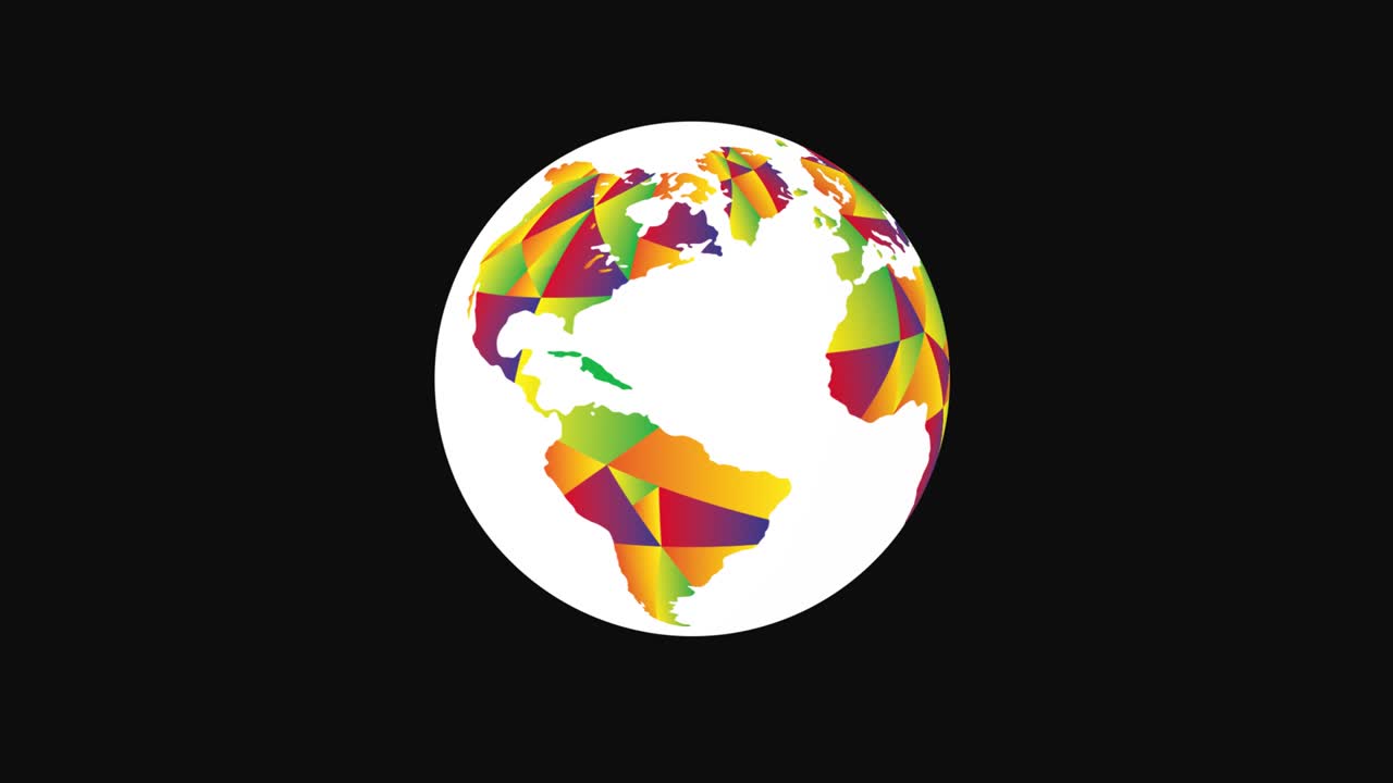 el planeta giratorio de la tierra aislado en fondo negro. video en 4k.