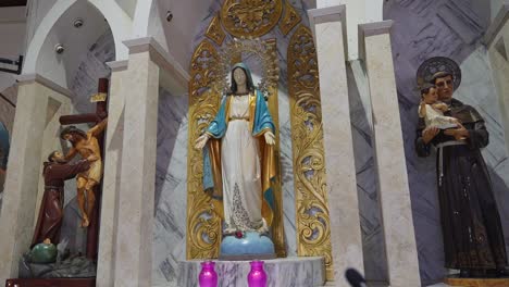 statues inside the catholic church