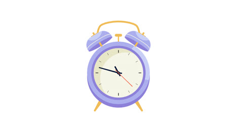 purple alarm clock illustration