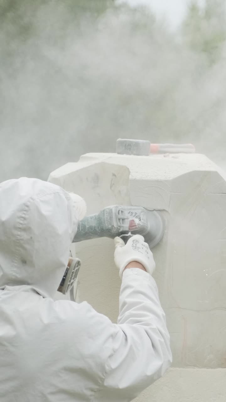 Stone Carver at Work