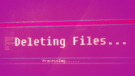 animation of data processing on pink background