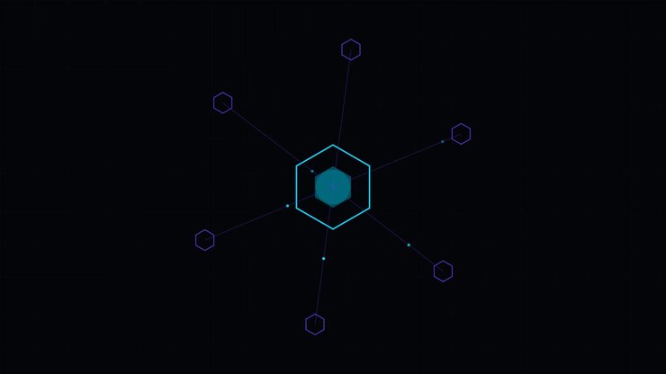 Abstract Digital Hexagon Network Connection Animation