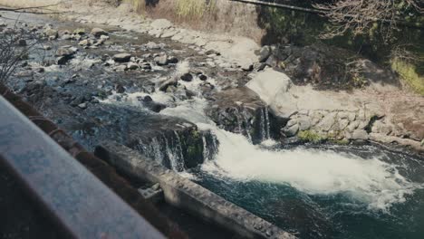 Water-Flowing-On-Rocky-River-In-Hakone,-Japan