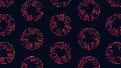 abstract black and red circle pattern on dark background