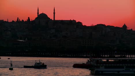 A-beautiful-shot-of-dusk-behind-a-mosque-in-an-Musulmán-country