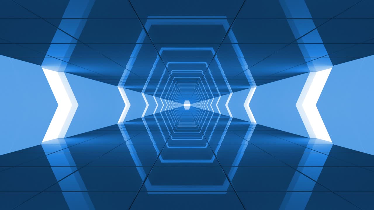 파란색 루프 반이는 배경 터널