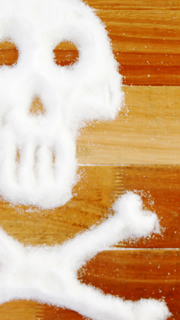 설탕 가루로 만든 위험 표지판