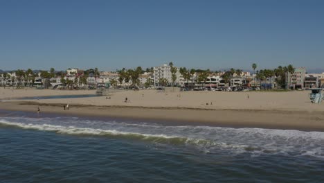gorgeous aerial over the beach during a warm, sunny day