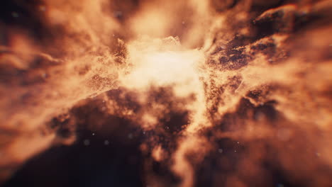 fantastic dense flowing particles background, 3d rendering.