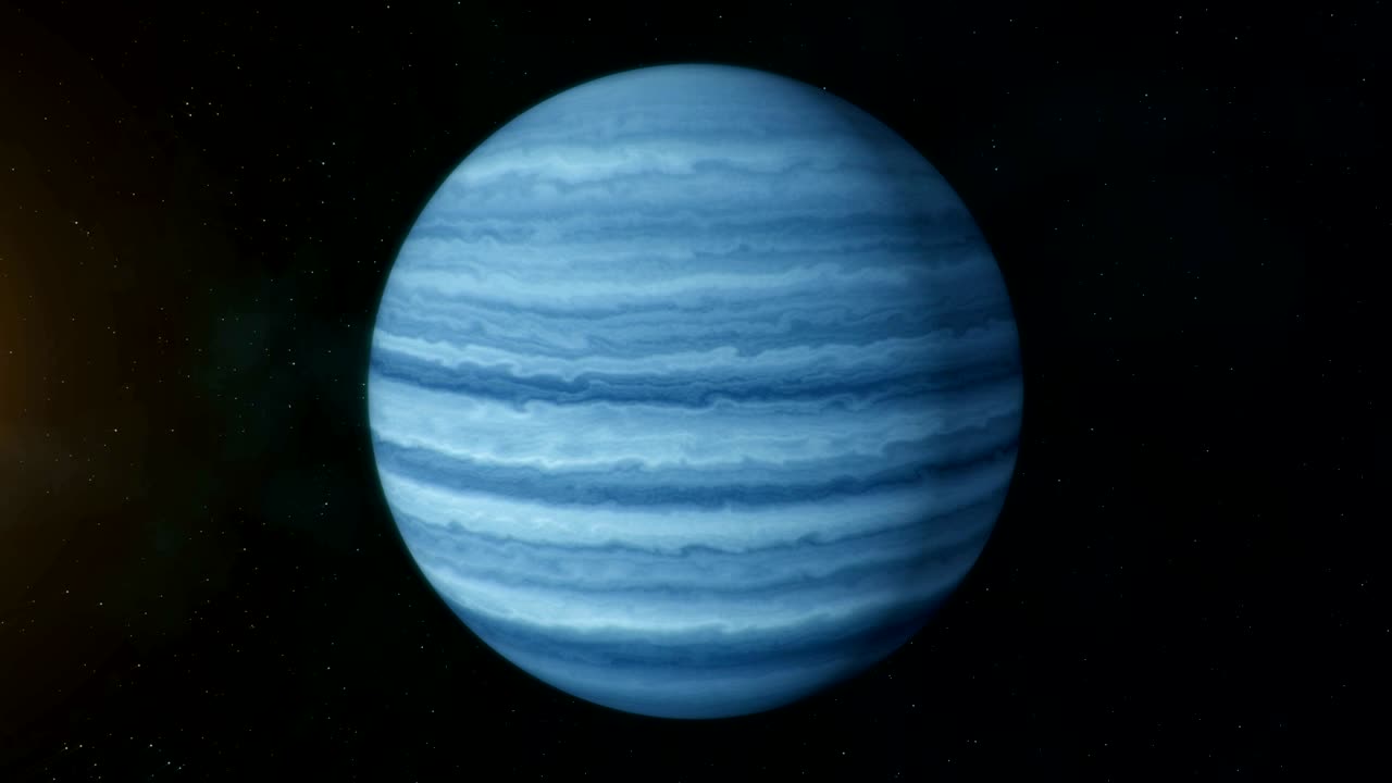 planeta realista neptuno girando en el espacio profundo.