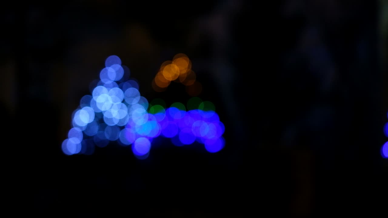 блестящий свет боке на черном фоне