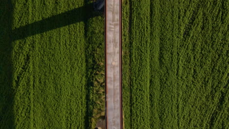 Vogelperspektive-Auf-Die-Transrapid-testanlage-Emsland-In-Lathen,-Deutschland---Drohnenaufnahme-Aus-Der-Luft