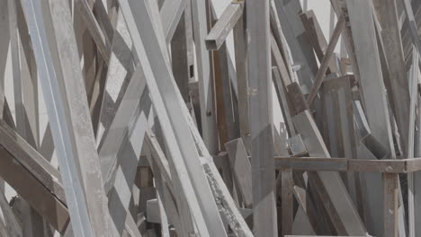 metal material stacked at construction site