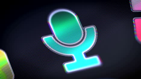 el icono del micrófono en la pantalla.